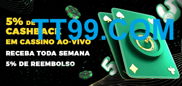 Promoções do cassino ao Vivo tt99